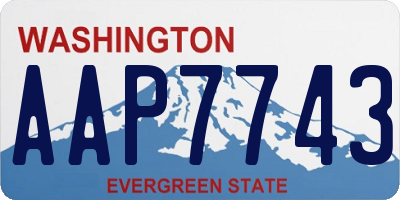 WA license plate AAP7743