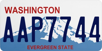 WA license plate AAP7744