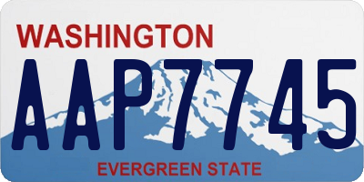 WA license plate AAP7745