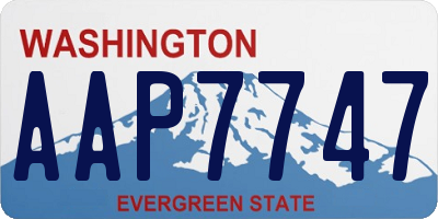 WA license plate AAP7747