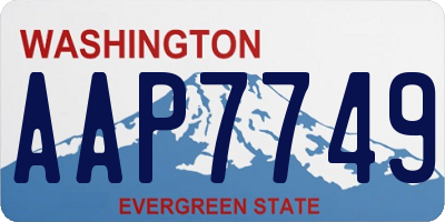 WA license plate AAP7749