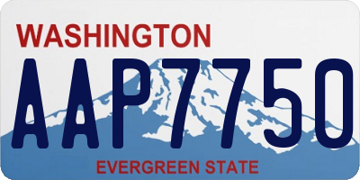 WA license plate AAP7750