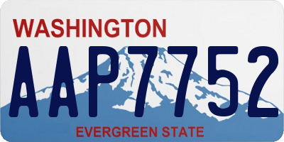 WA license plate AAP7752