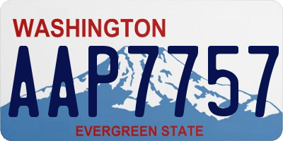 WA license plate AAP7757