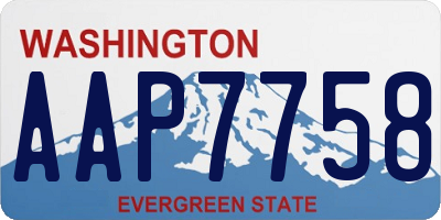 WA license plate AAP7758