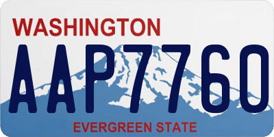 WA license plate AAP7760