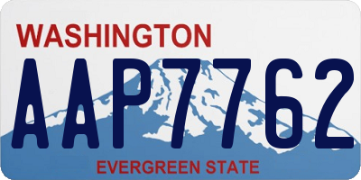 WA license plate AAP7762