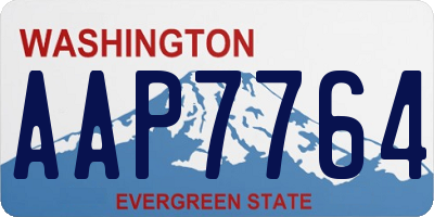 WA license plate AAP7764
