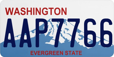 WA license plate AAP7766