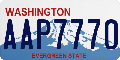 WA license plate AAP7770