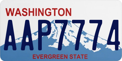 WA license plate AAP7774