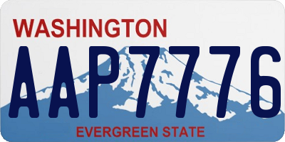 WA license plate AAP7776