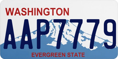 WA license plate AAP7779
