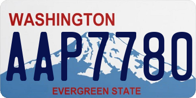 WA license plate AAP7780