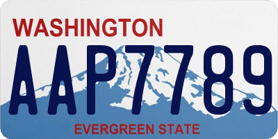 WA license plate AAP7789