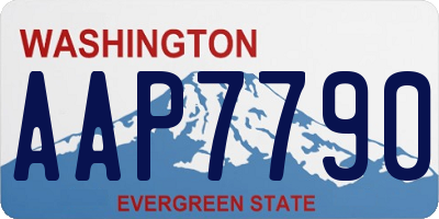 WA license plate AAP7790