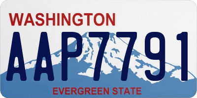 WA license plate AAP7791