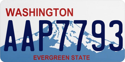 WA license plate AAP7793