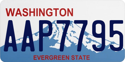 WA license plate AAP7795