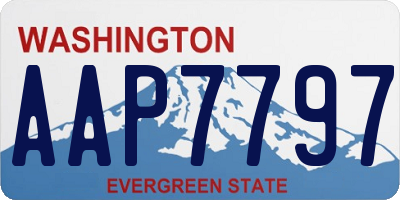 WA license plate AAP7797