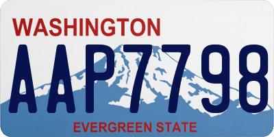 WA license plate AAP7798