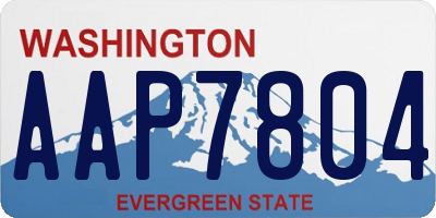 WA license plate AAP7804