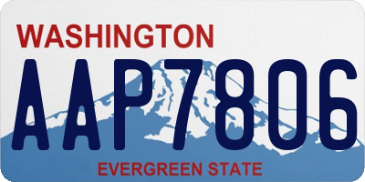 WA license plate AAP7806