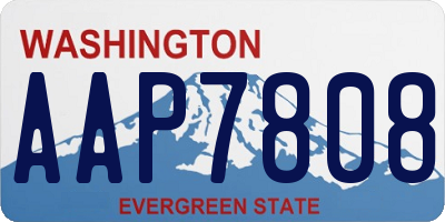 WA license plate AAP7808