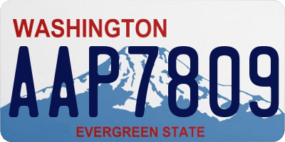 WA license plate AAP7809
