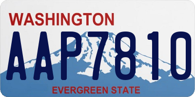 WA license plate AAP7810