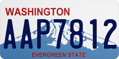 WA license plate AAP7812