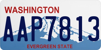 WA license plate AAP7813