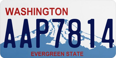 WA license plate AAP7814