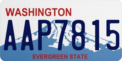 WA license plate AAP7815