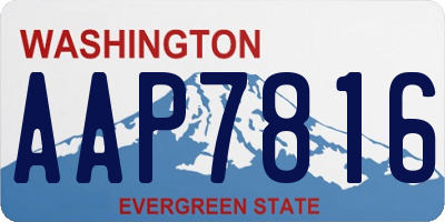 WA license plate AAP7816