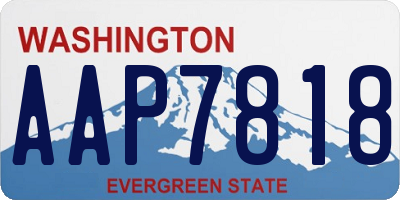 WA license plate AAP7818