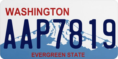 WA license plate AAP7819