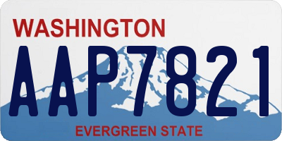 WA license plate AAP7821