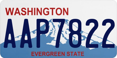 WA license plate AAP7822