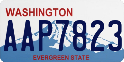 WA license plate AAP7823