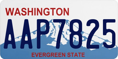 WA license plate AAP7825