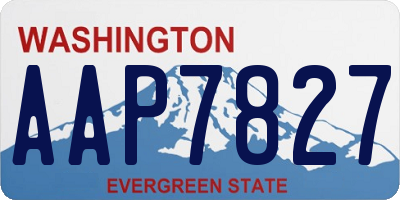 WA license plate AAP7827