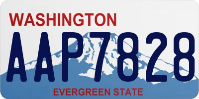 WA license plate AAP7828