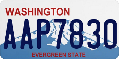 WA license plate AAP7830