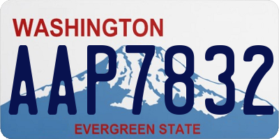 WA license plate AAP7832