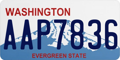 WA license plate AAP7836