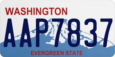 WA license plate AAP7837