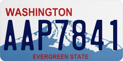 WA license plate AAP7841