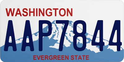 WA license plate AAP7844