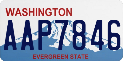 WA license plate AAP7846